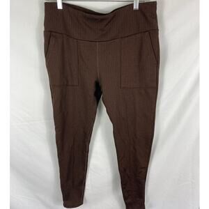 Mondetta Brown Pull On Patterned Legging Pant Size XL